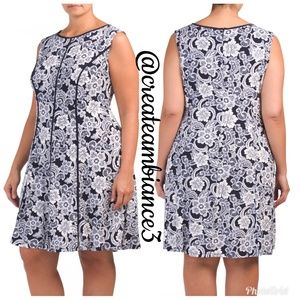 Sandra Darren Seamed Fit & Flare Dress